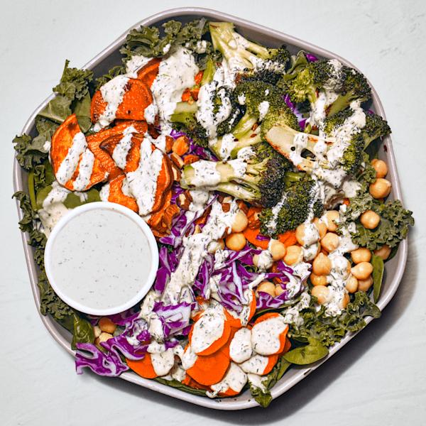 Supper green goddess salad