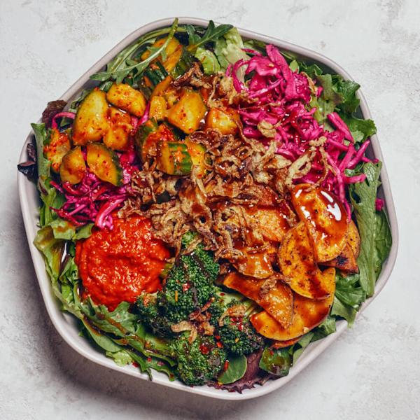 Cucumber Kimchi Crunch Salad